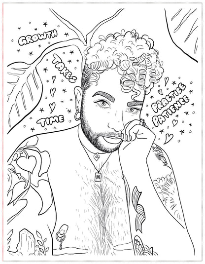 Soft Boys, Trans-Masculine Coloring Book (Digital Download)