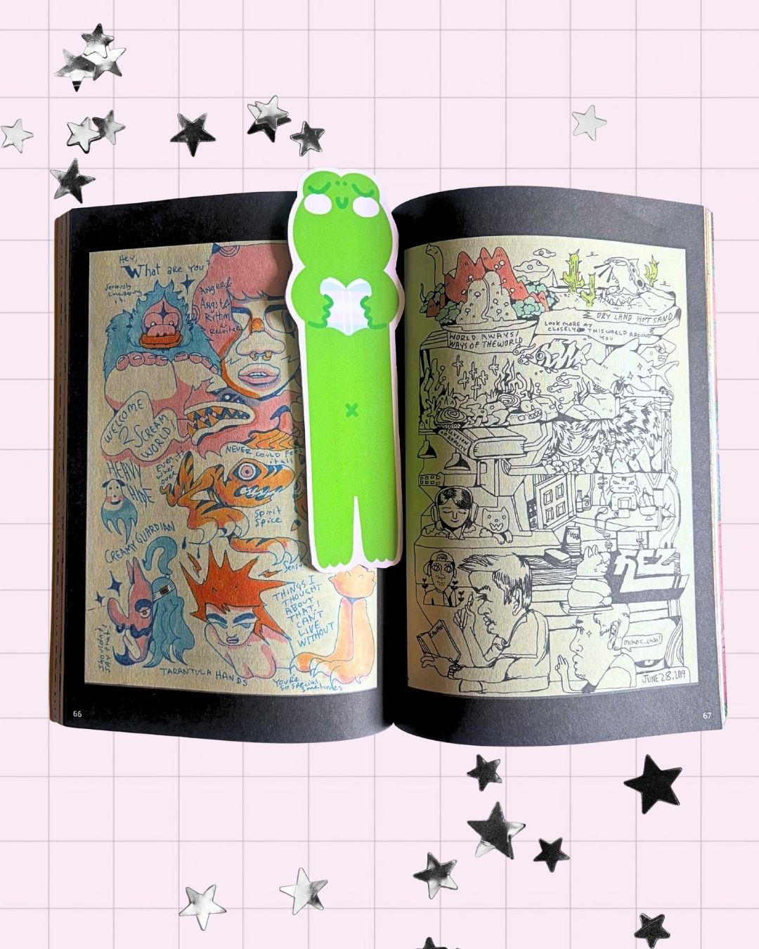 Trans Pride Reading Frog Bookmark