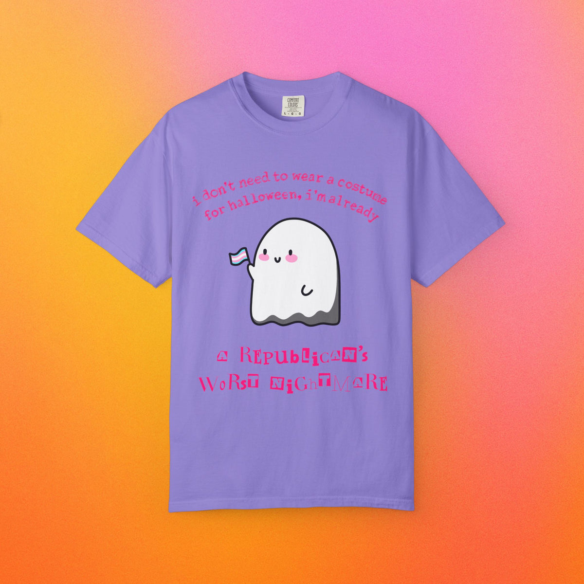 "Republican's Nightmare" Halloween Trans Ghost Tee
