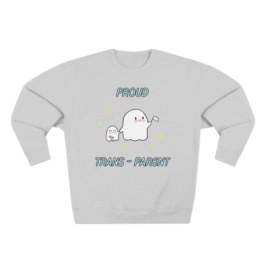 Proud Trans-Parent Unisex Crewneck Sweatshirt for LGBTQ+ Support