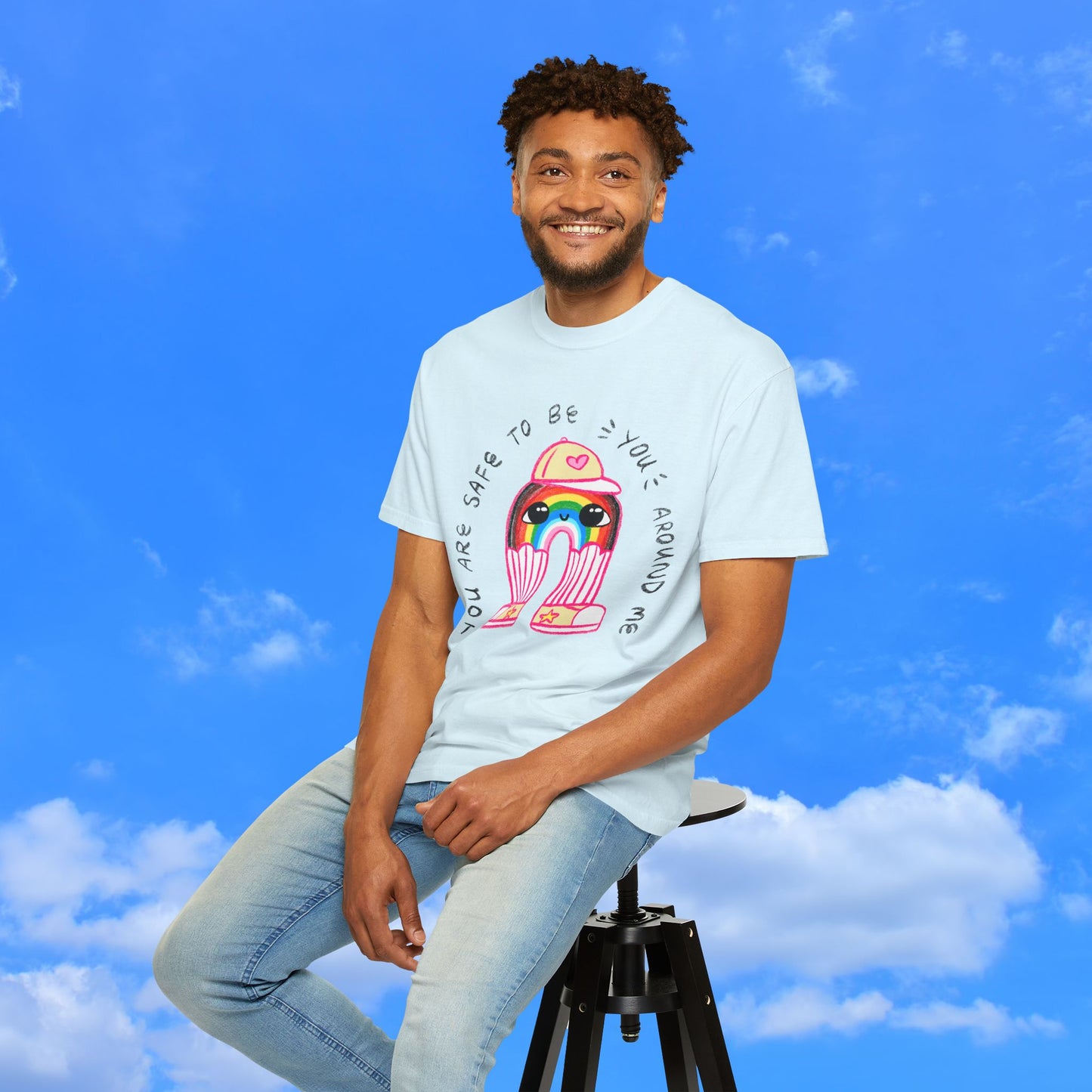 "You Are Safe to be You Around Me" Rainbow LGBTQ+ Ally T-Shirt