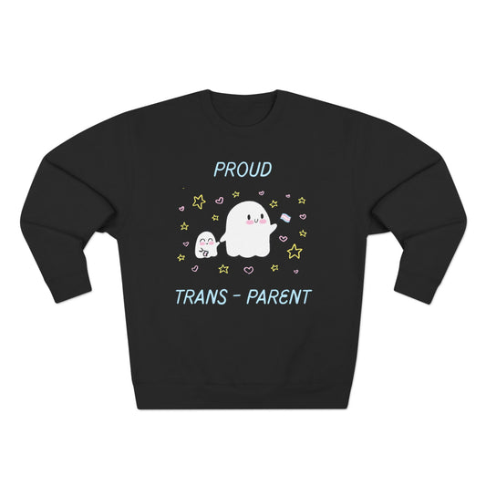 Proud Trans-Parent Unisex Crewneck Sweatshirt for LGBTQ+ Support