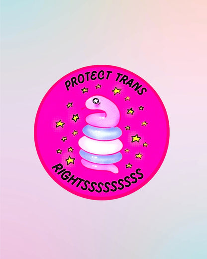 Protect Trans Rights/Kids Snake Stickers