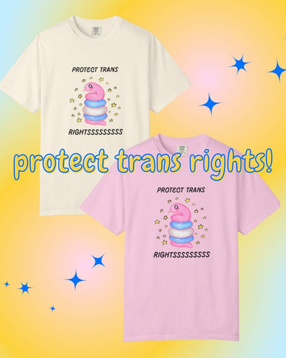 Protect Trans Rightssssss Snake Tee 🐍