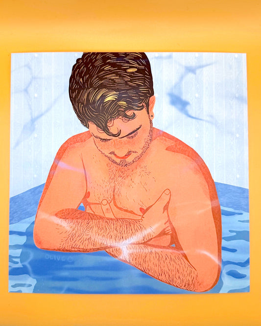 Trans-masc in the Bath Print