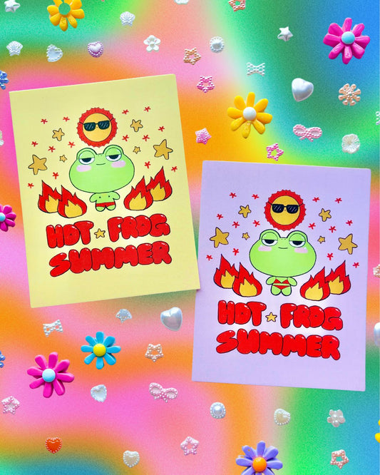 Hot Frog Summer Postcard