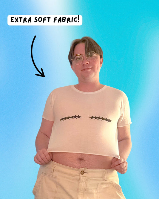 No Nipple Top Surgery Crop Top Shirt