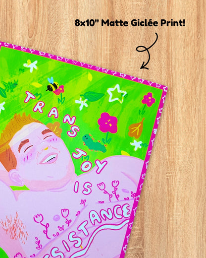 Trans Joy is Resistance Art Print