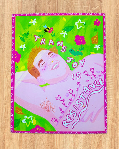 Trans Joy is Resistance Art Print
