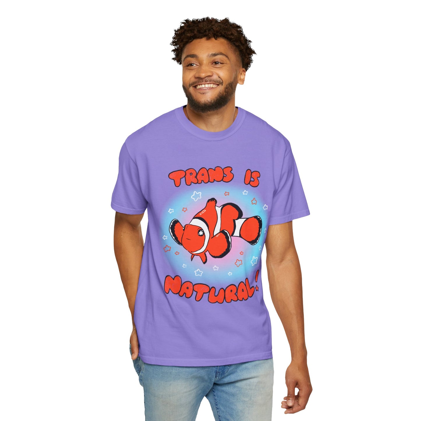 Trans is Natural Clownfish Colorful Ocean LGBTQ+ T-Shirt