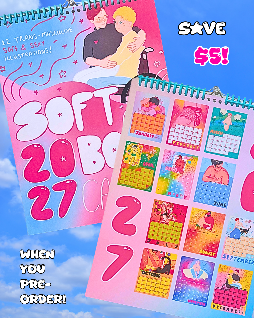 2027 SOFT BOYS CALENDAR PRE-ORDER! 🏳️‍⚧️💖💫