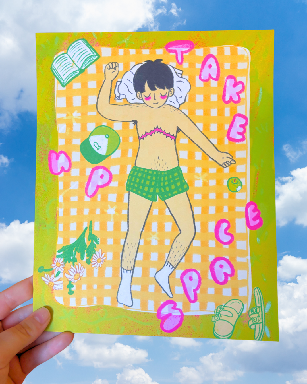 "Take Up Space" Non-binary Picnic 8x10" Art Print