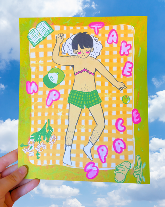 "Take Up Space" Non-binary Picnic 8x10" Art Print