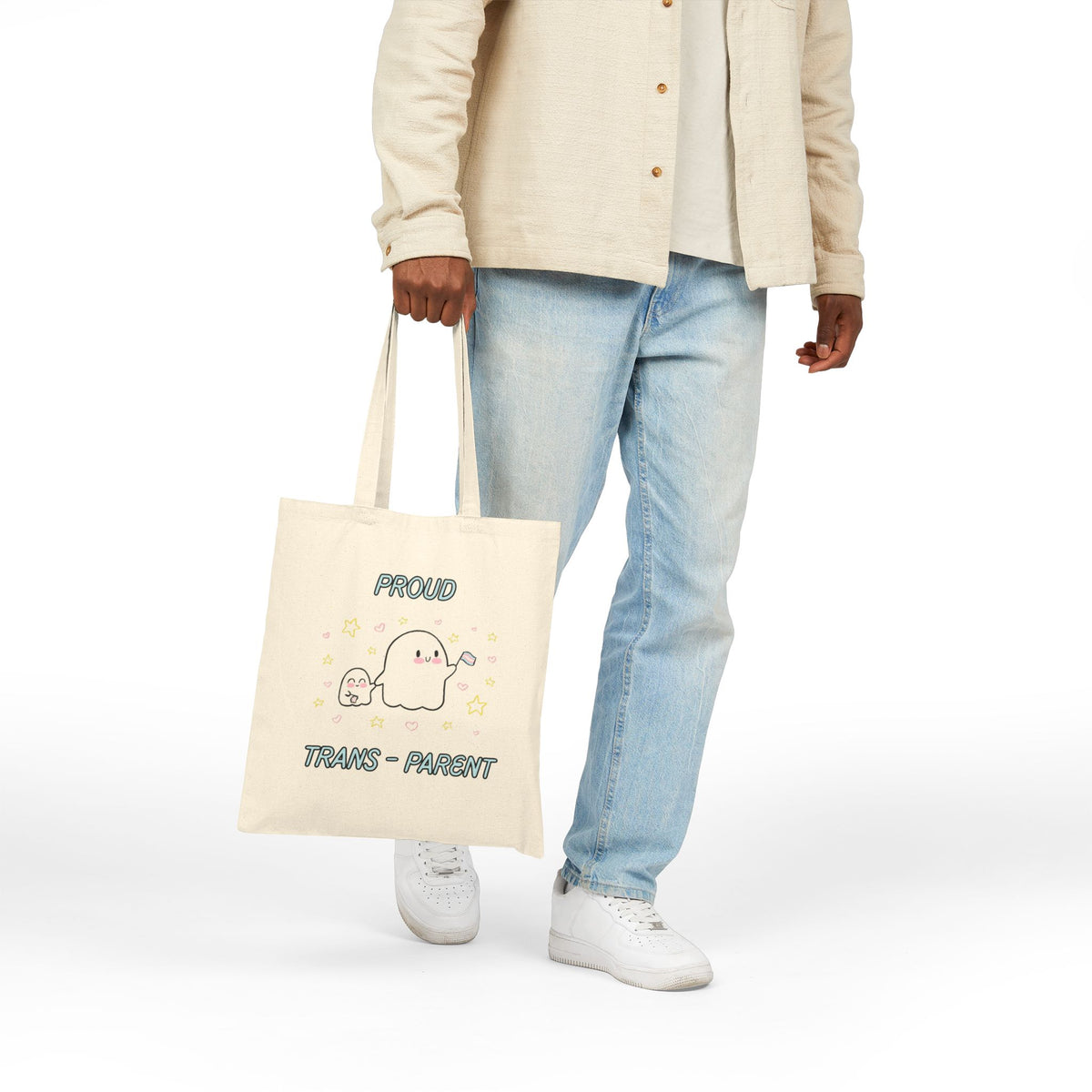 Proud Trans-Parent Cotton Canvas Tote Bag