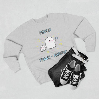 Proud Trans-Parent Unisex Crewneck Sweatshirt for LGBTQ+ Support