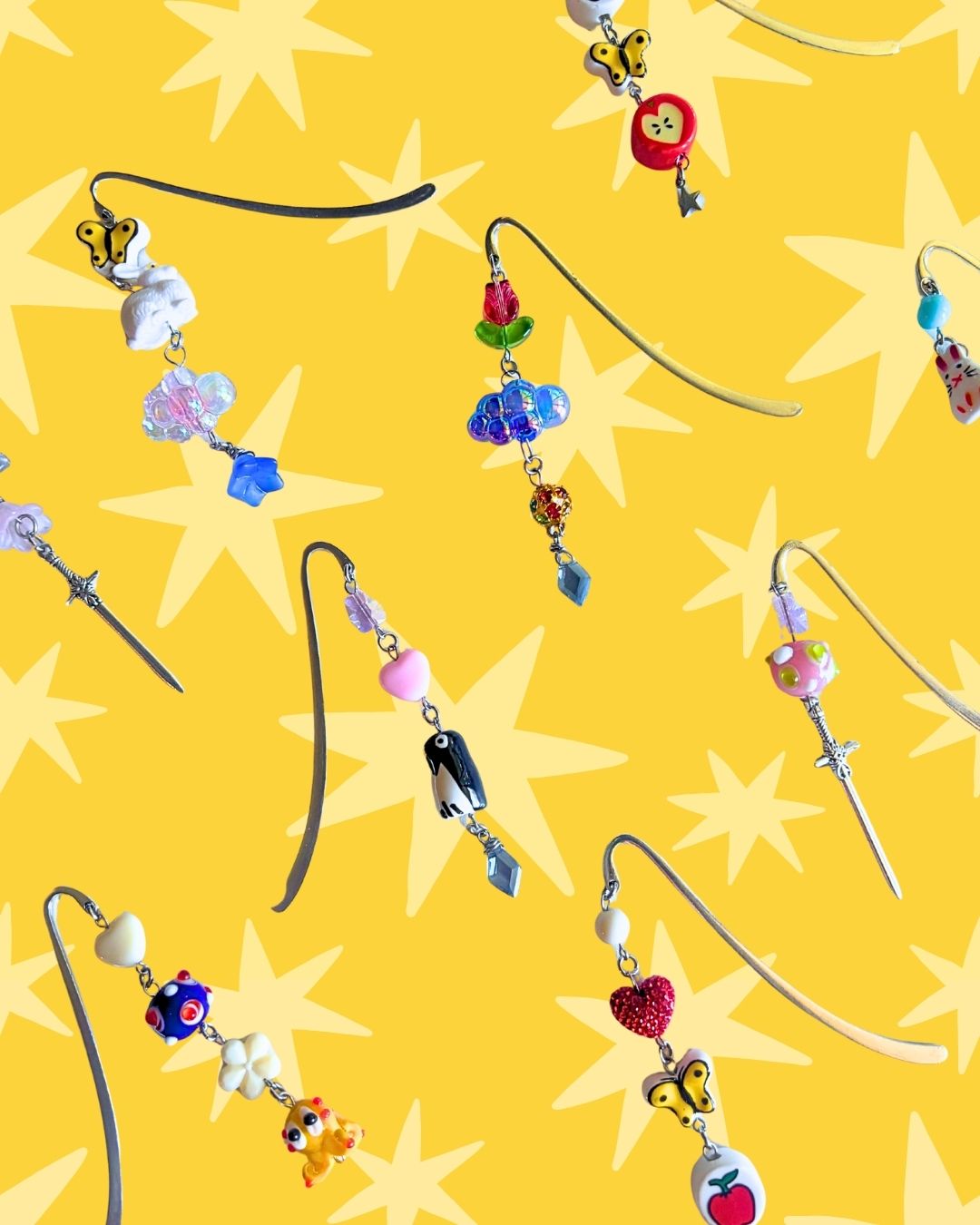 Whimsical Dangle Charm Bookmarks