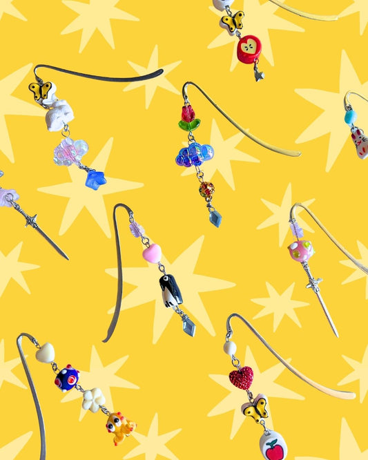 Whimsical Dangle Charm Bookmarks