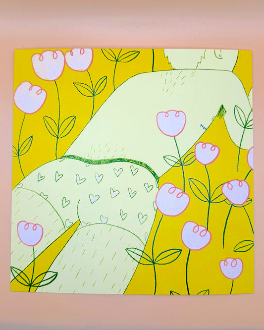 Trans-Masc in Tulips 8x8" Print