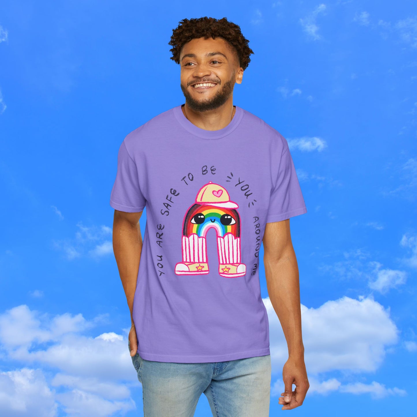"You Are Safe to be You Around Me" Rainbow LGBTQ+ Ally T-Shirt