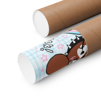 "I Bite Back" Cute Trans Dog Art Print