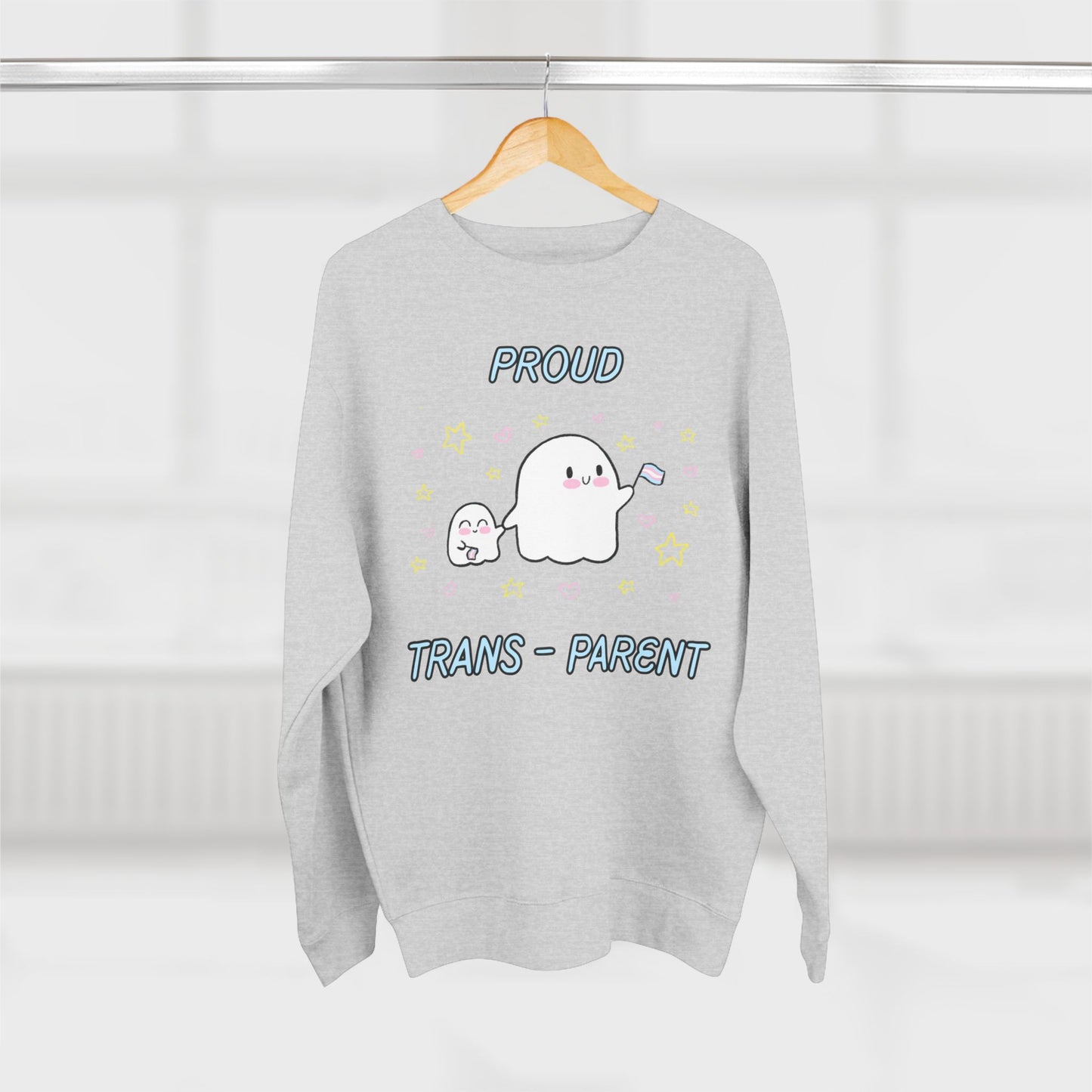 Proud Trans-Parent Unisex Crewneck Sweatshirt for LGBTQ+ Support