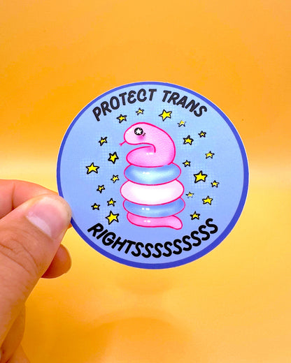 Protect Trans Rights/Kids Snake Stickers