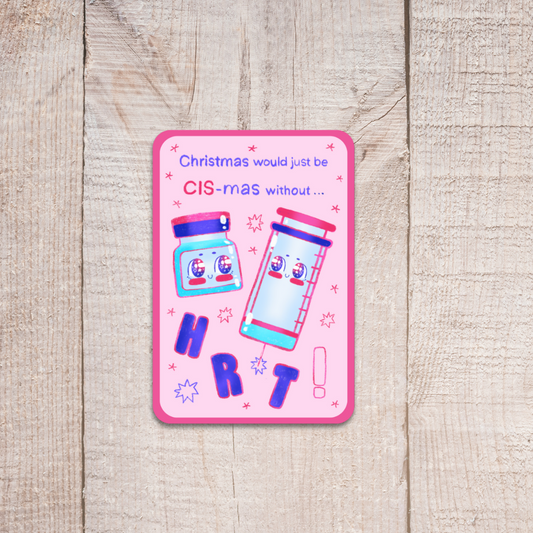 Trans HRT Christmas Sticker