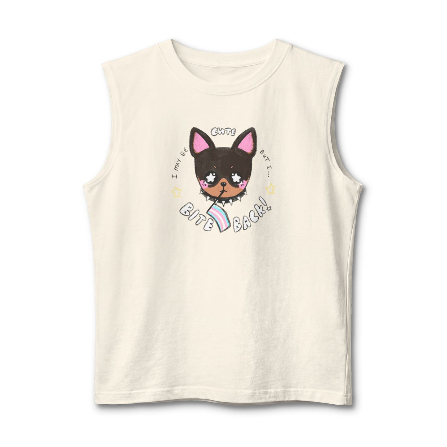 "I Bite Back!" Trans Dog Muscle Tank