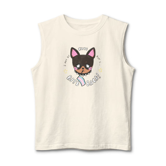 "I Bite Back!" Trans Dog Muscle Tank
