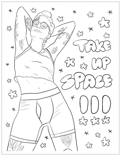 Soft Boys, Trans-Masculine Coloring Book (Digital Download)