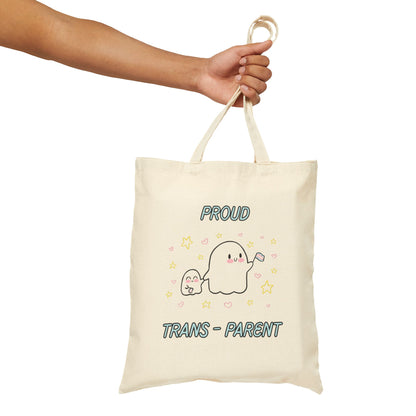 Proud Trans-Parent Cotton Canvas Tote Bag