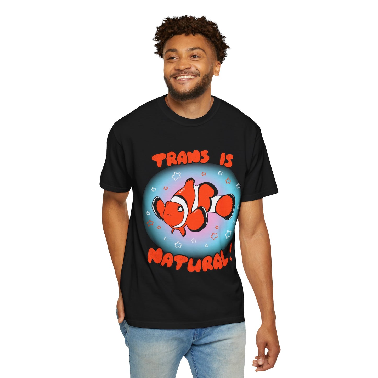 Trans is Natural Clownfish Colorful Ocean LGBTQ+ T-Shirt