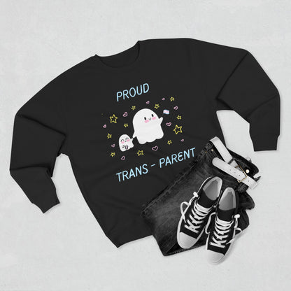 Proud Trans-Parent Unisex Crewneck Sweatshirt for LGBTQ+ Support