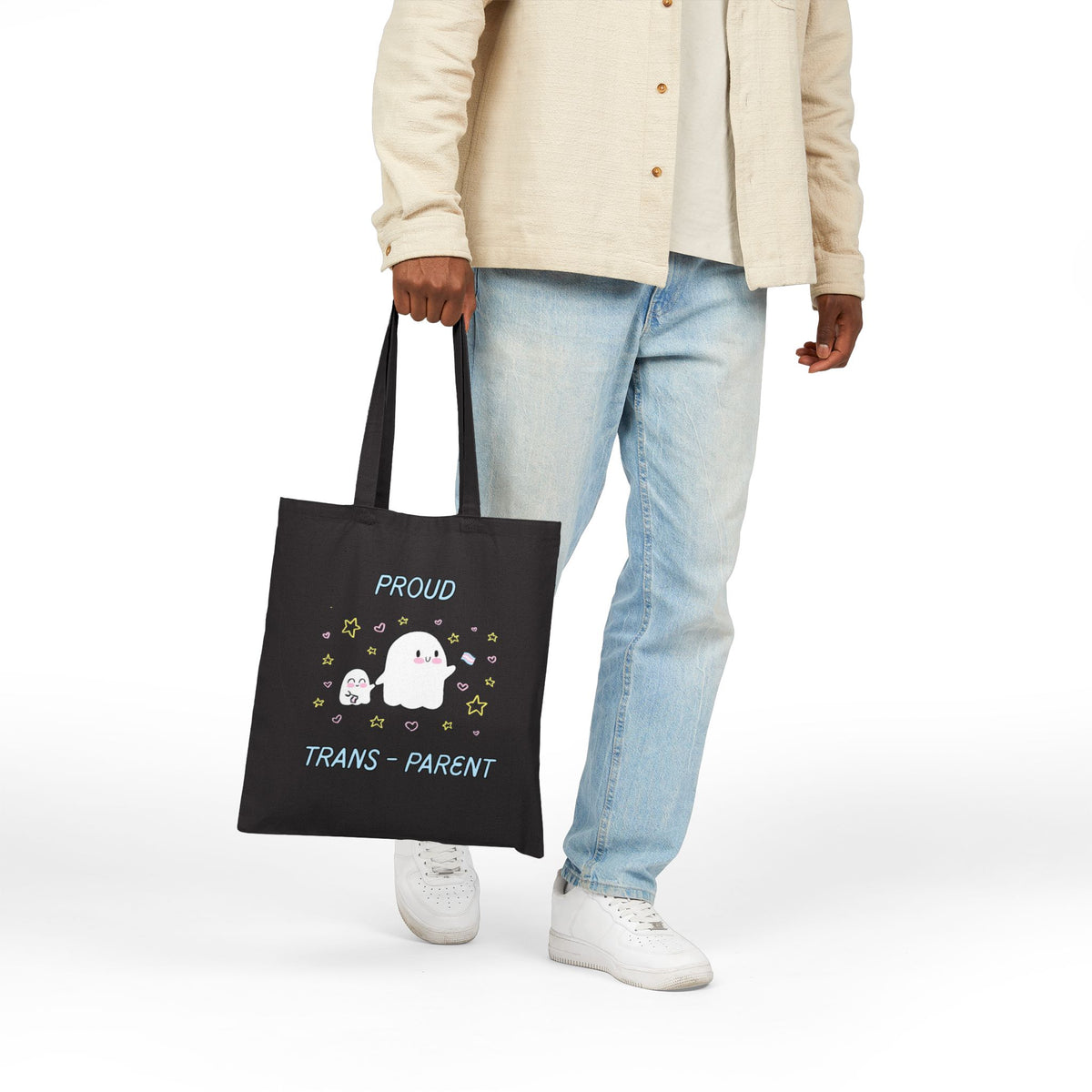 Proud Trans-Parent Cotton Canvas Tote Bag