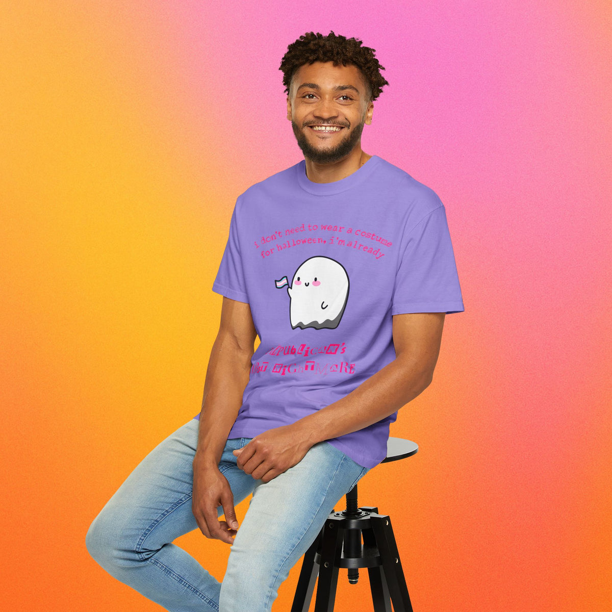 "Republican's Nightmare" Halloween Trans Ghost Tee