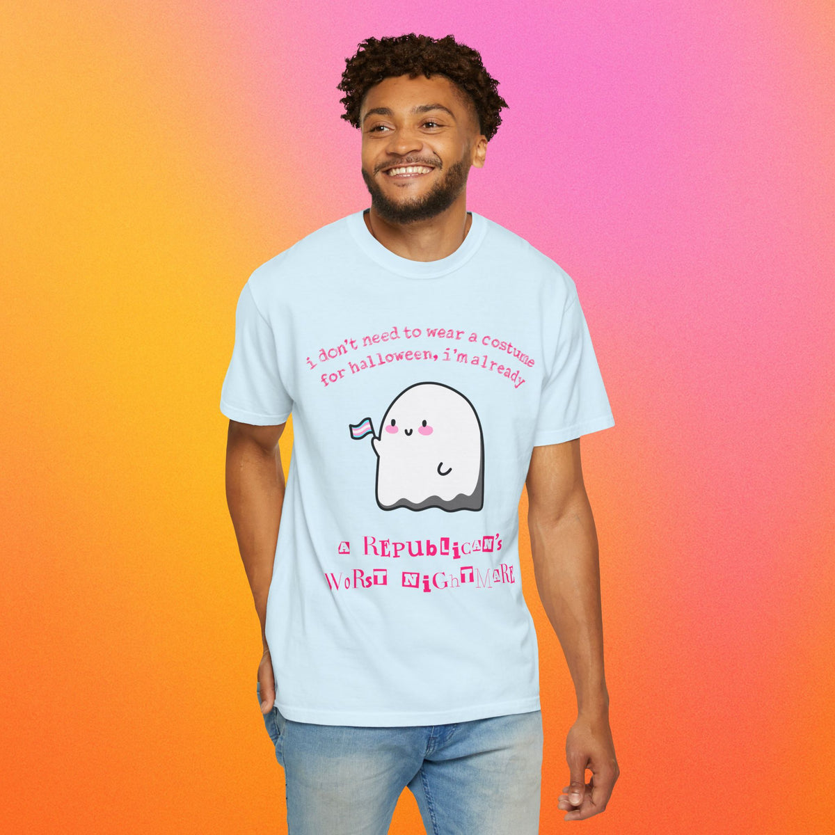 "Republican's Nightmare" Halloween Trans Ghost Tee