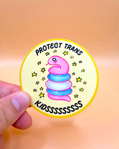 Protect Trans Rights/Kids Snake Stickers