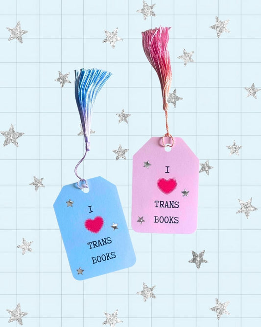 "I ❤ Trans Books" Tassel Bookmarks