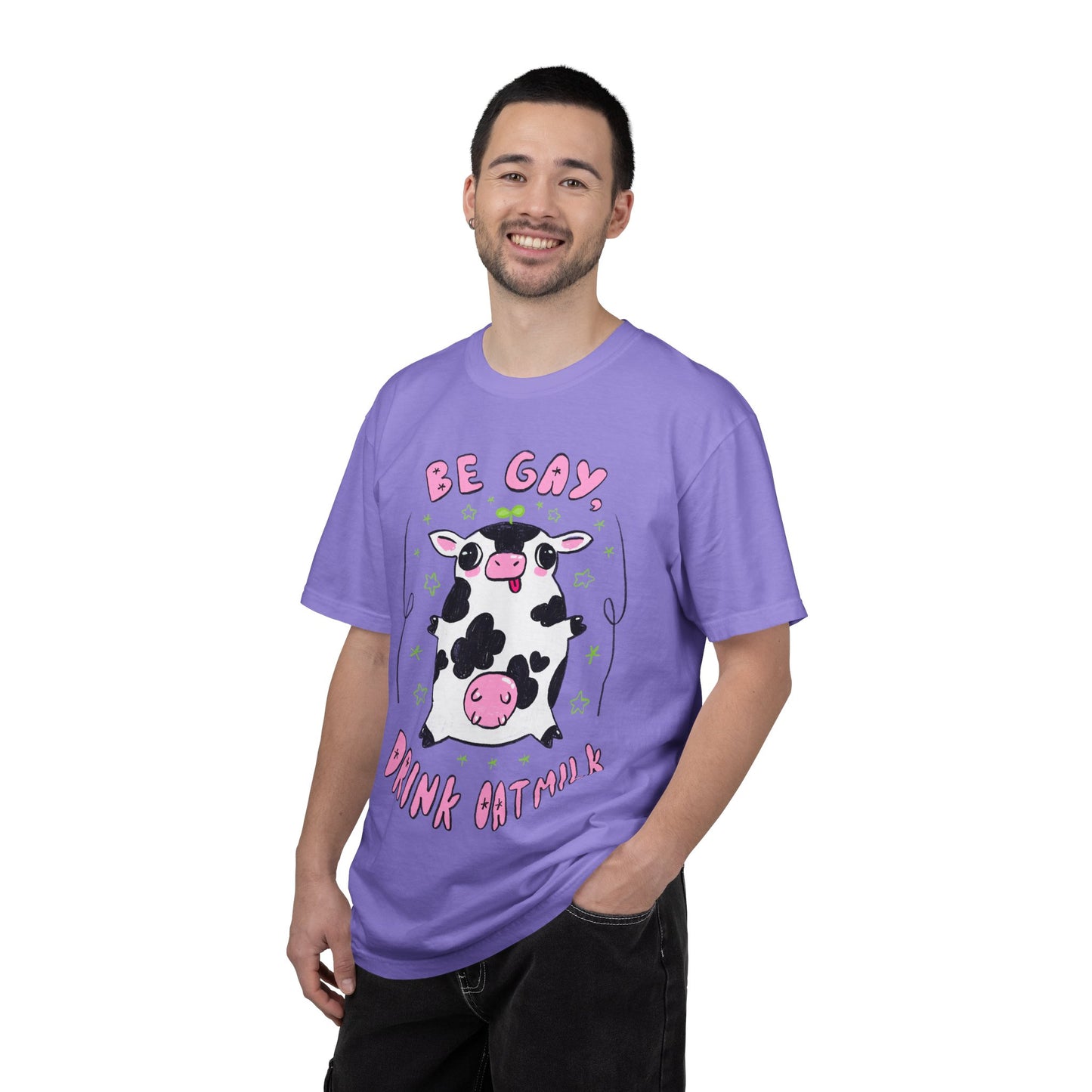 "Be Gay, Drink Oatmilk" Silly Cow T-Shirt