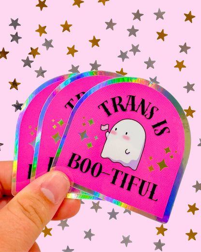 Trans is Boo-tiful Sticker