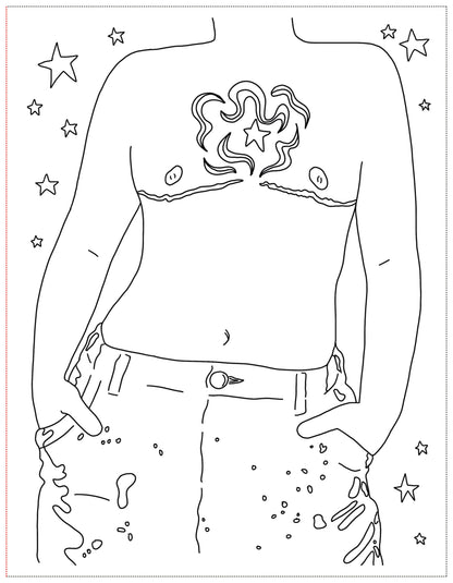 Soft Boys, Trans-Masculine Coloring Book (Digital Download)