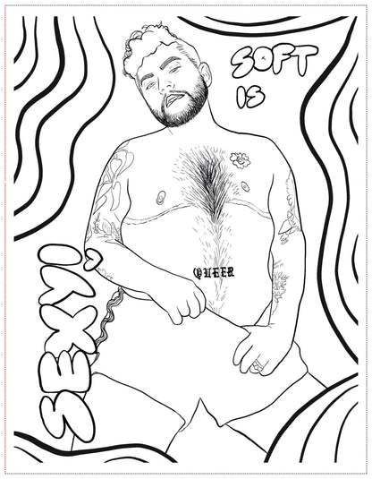 Soft Boys, Trans-Masculine Coloring Book (Digital Download)
