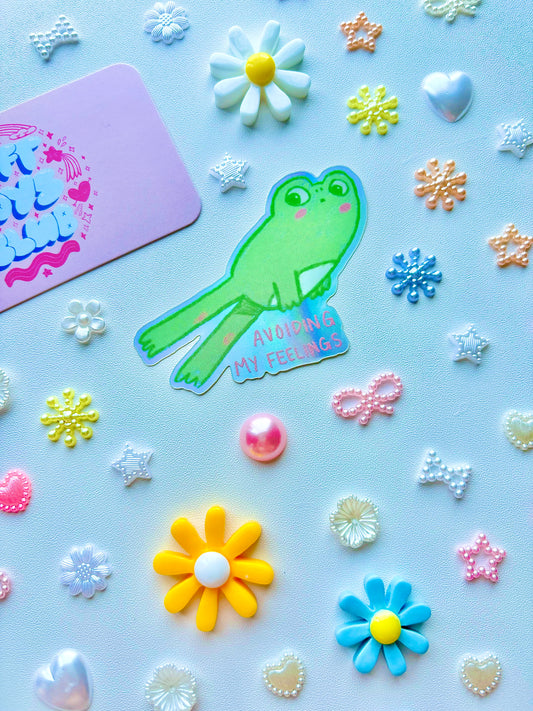 Avoidant Frog Sticker