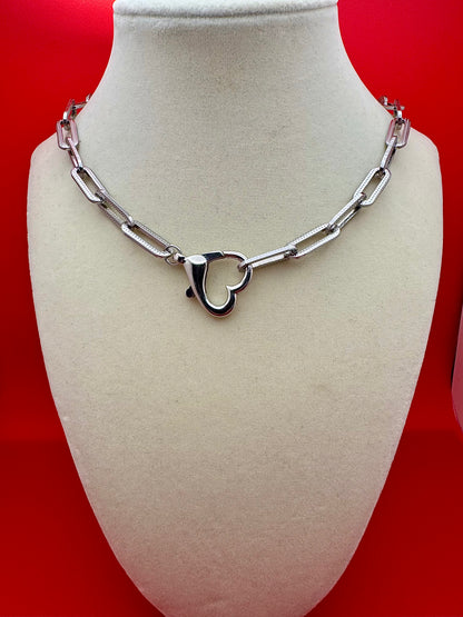 Heart Clasp Chunky Chain