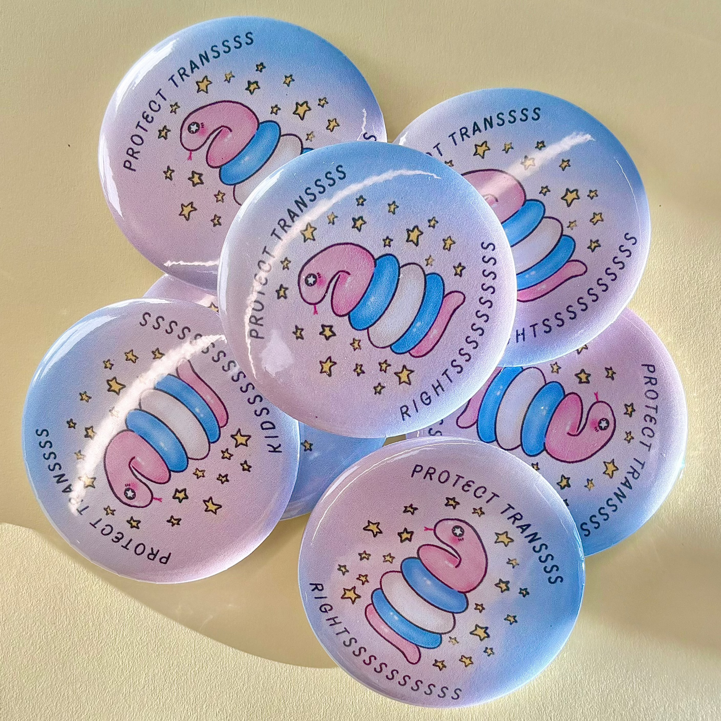 Trans Snake Pins