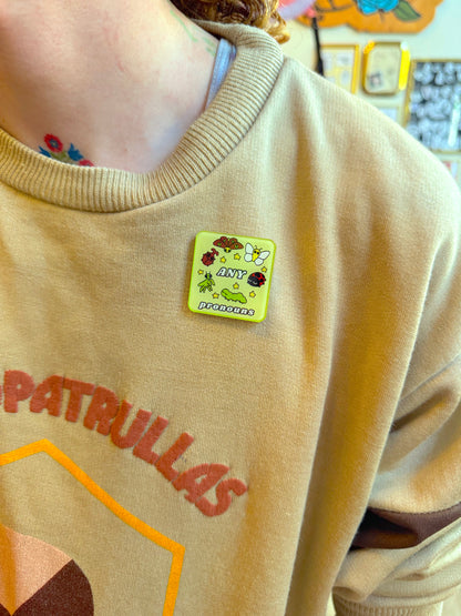 Bug Acrylic Pronoun Pins
