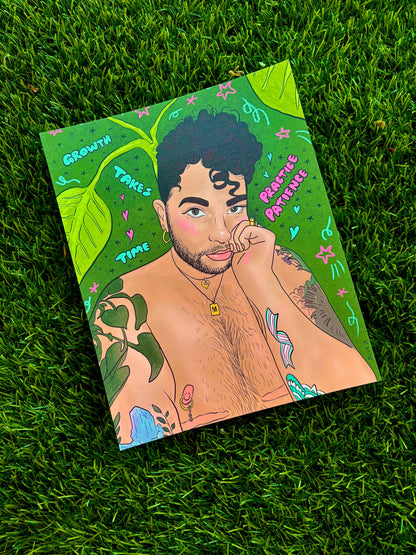 Growth & Patience Trans-masculine Nature 8x10" Art Print