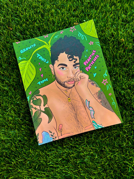 Growth & Patience Trans-masculine Nature 8x10" Art Print