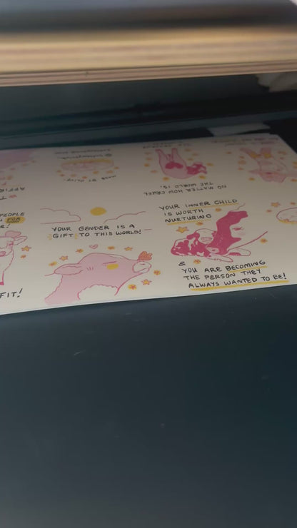 Trans Affirmation Cows Zine