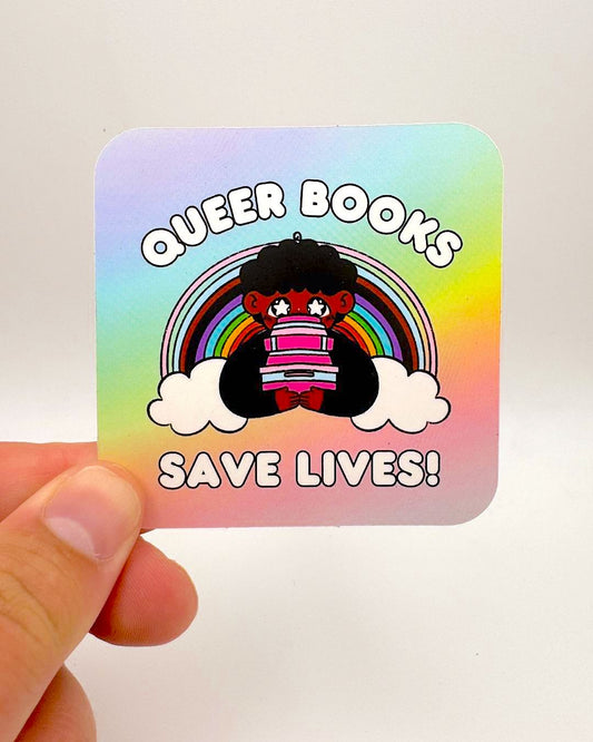 Queer Books Save Lives Sticker